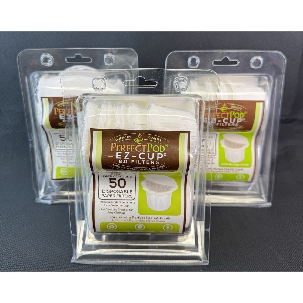 Lot Of 3 Perfect Pod Disposable Coffee Filters 50 Pieces Each